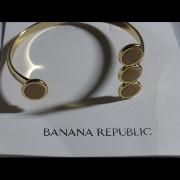 Banana republic bangle cuff gold cream brown - Picture 10 of 14